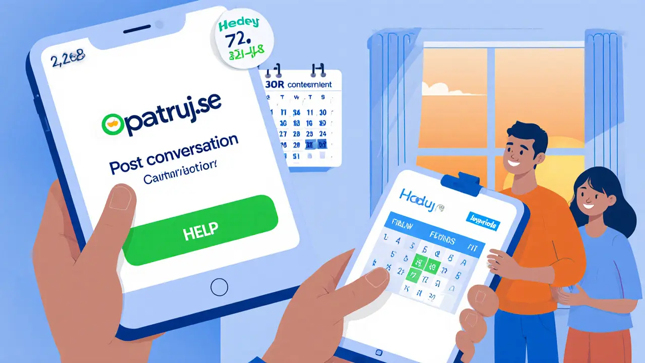 Telefon, aplikace Opatruj.se a přátelé plánují následnou péči.