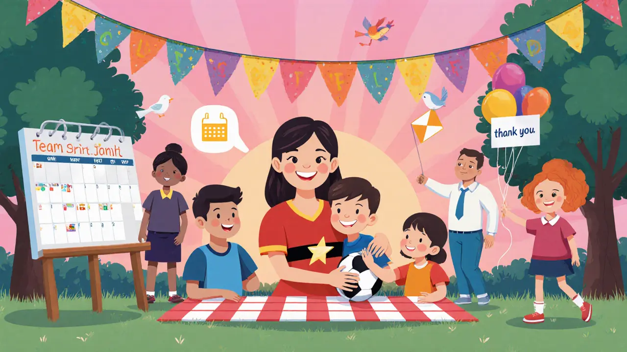 Piknik v parku, Martina s Janem a kamarády slaví úspěšnou síť.