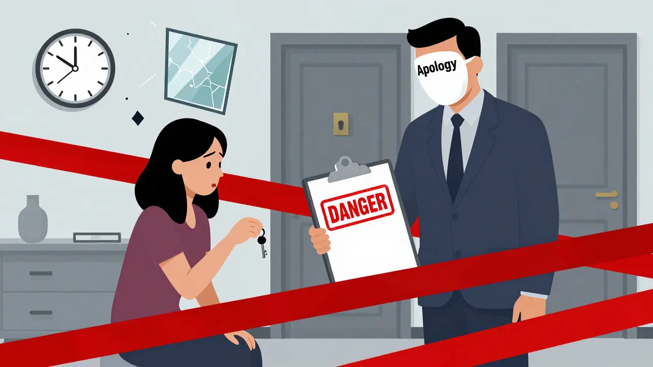 Terapeut stojí mezi obětí a pachatelem, kteří představují extrémní nerovnováhu moci a strachu.