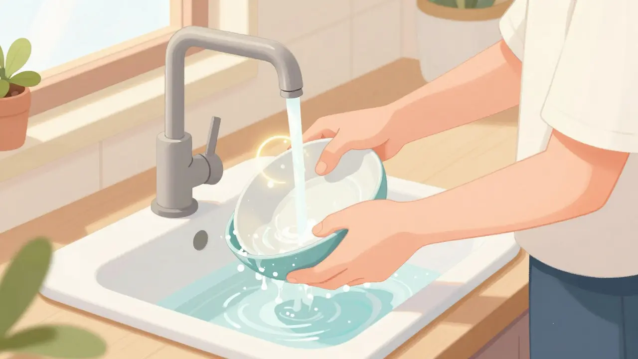 Mindfulness při mytí nádobí v každodenní činnosti