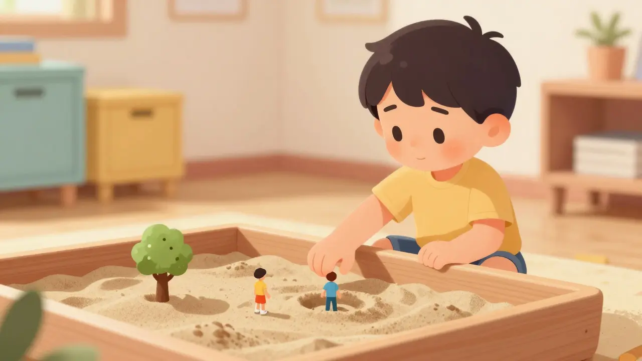 Pískoterapie u dětí: Jak funguje práce s pískem v psychoterapii