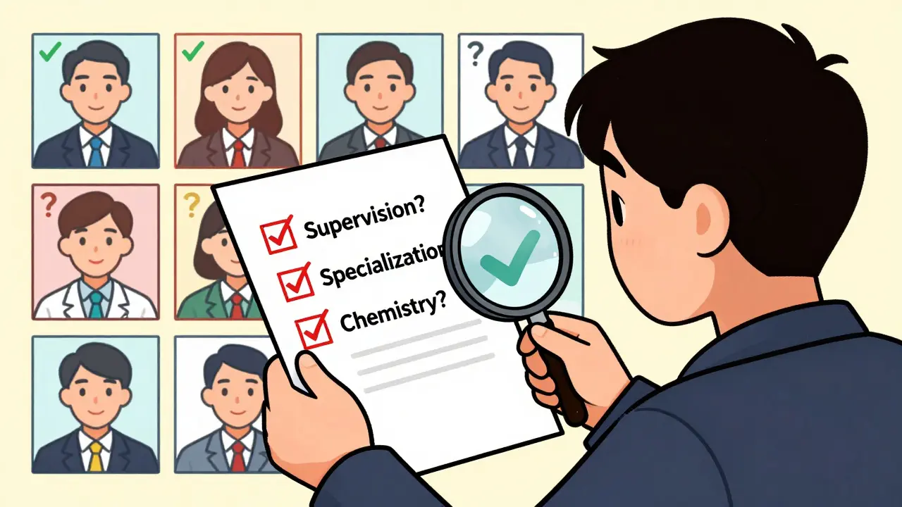 Člověk kontrolující seznam kritérií při výběru psychoterapeuta