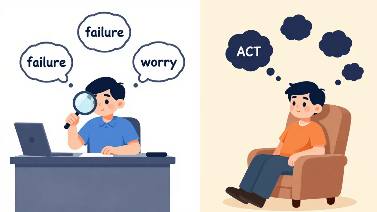 ACT vs. KBT: Rozdíly mezi akceptační a kognitivně-behaviorální terapií
