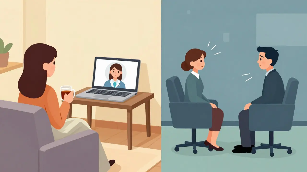 Online sezení vs. osobní terapie: Rozdíly v kontaktu a struktuře